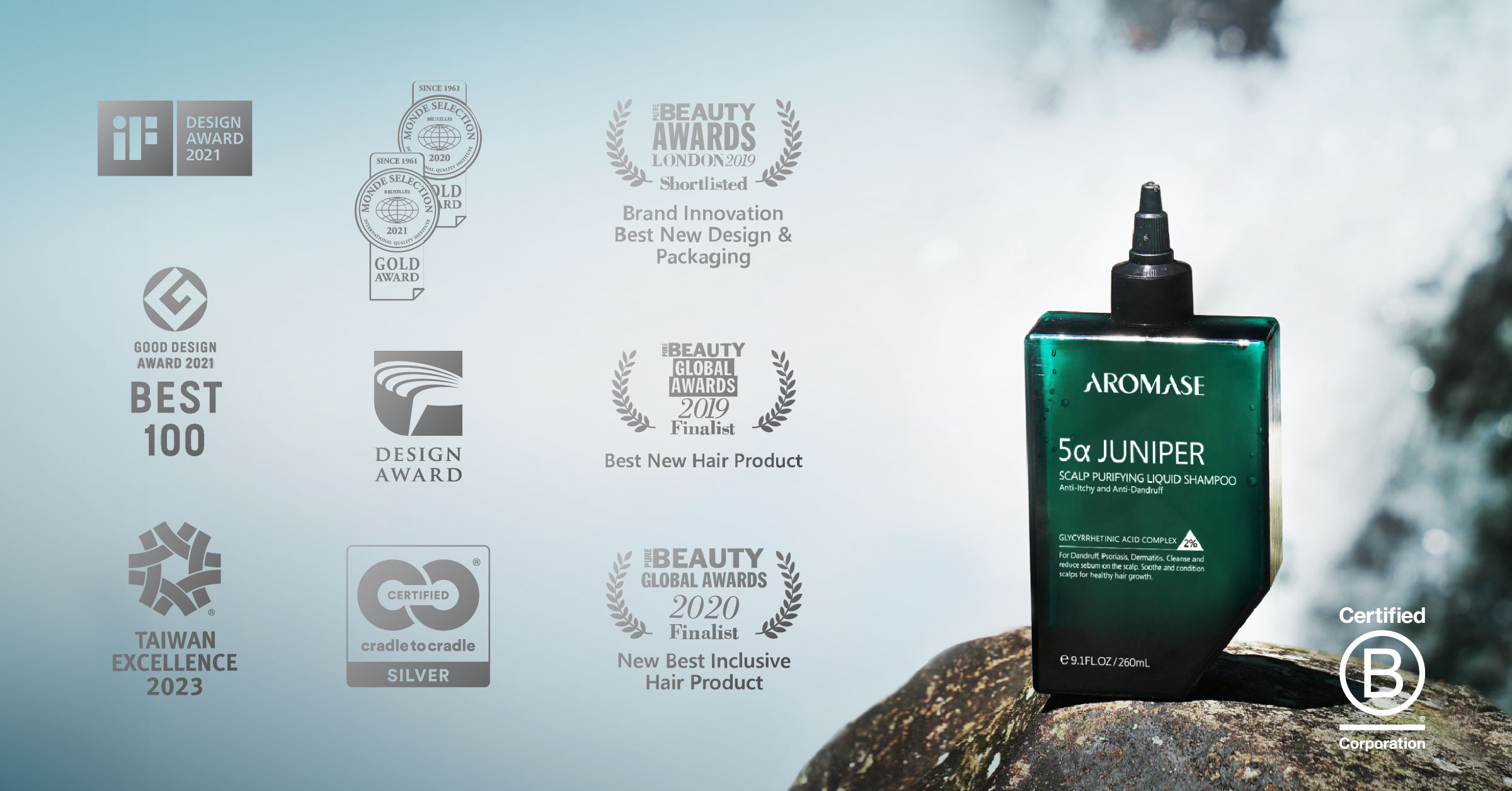 AROMASE Anti-Hair Loss 2 Steps Solution for Thinning Hair (scalp deep cleanser + daily shampoo)